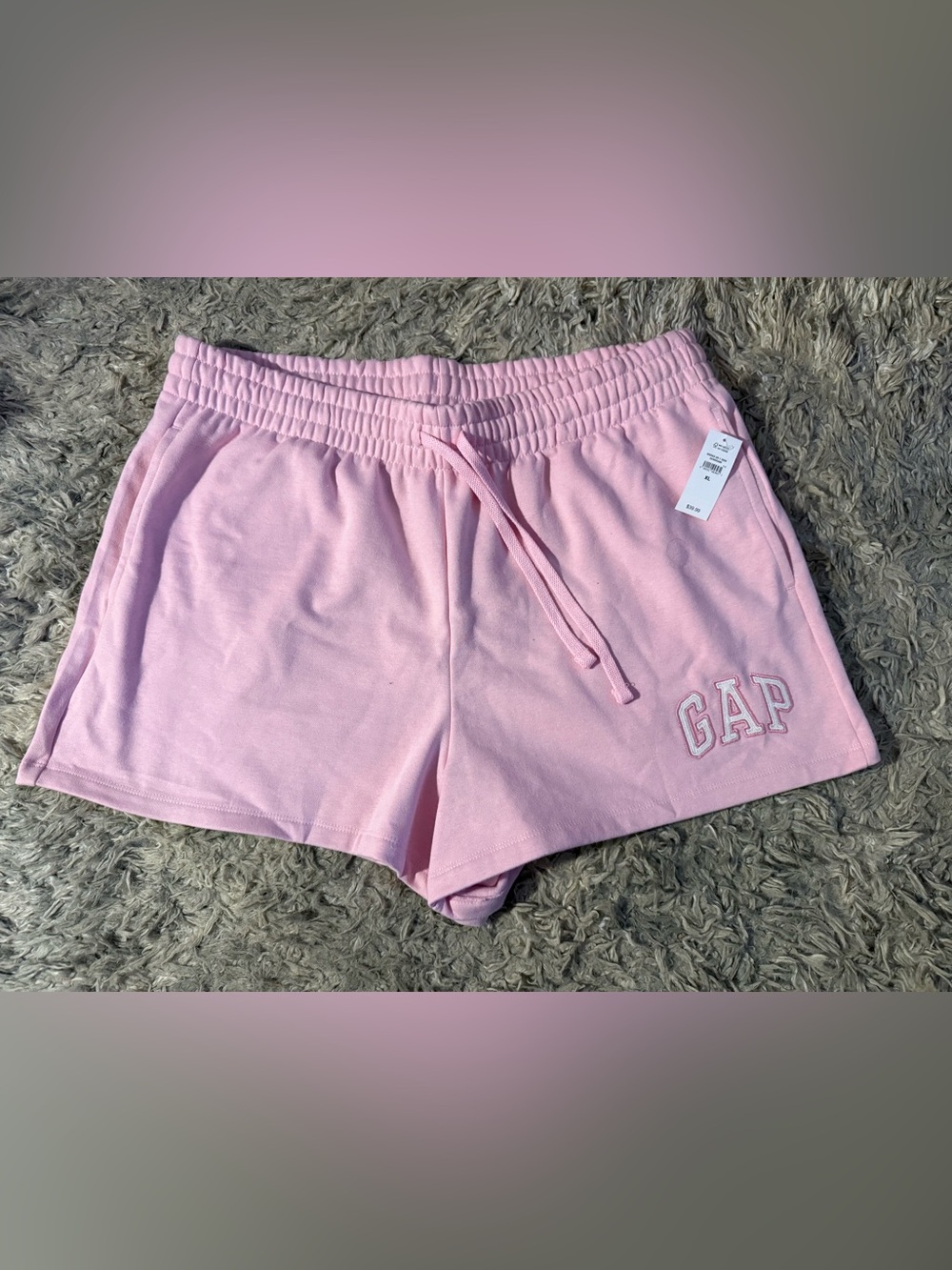 GAP Pink Elastic-Waist Athletic Shorts